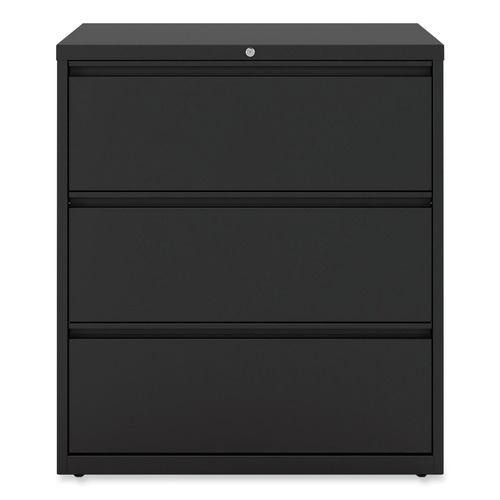  | Alera 25489 36 in. x 18.63 in. x 40.25 in. 3 Legal/Letter/A4/A5 Size Lateral File Drawers - Black image number 0