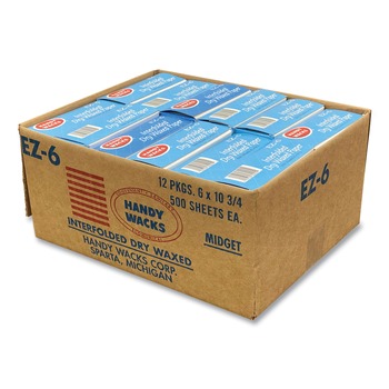 Handy Wacks 10.75 in. x 6 in. Interfolded Dry Waxed Paper Deli Sheets (12/Carton)