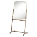  | Quartet 300TE 31 in. x 41 in. Total Erase Reversible Mobile Presentation Easel - White Surface, Neutral/Beige Steel Frame image number 1