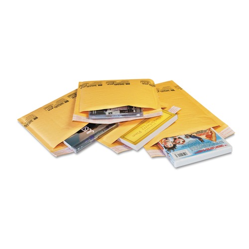Envelopes & Mailers | Sealed Air 100729776 #000 Barrier Bubble Air Cell Cushion Self-Adhesive Closure 4 in. x 8 in. Jiffylite Self-Seal Bubble Mailer - Golden Kraft (250/Carton) image number 0