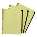 Office Jansan | Avery 11350 11 in. x 8.5 in. 25-Tab A to Z Preprinted Black Leather Tab Dividers w/Gold Reinforced Edge - Buff (1-Set) image number 3