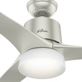 Ceiling Fans | Hunter 59376 WiFi Enabled HomeKit Compatible 54 in. Symphony Matte Nickel Ceiling Fan with Light and Integrated Control System - Handheld image number 3
