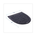 Cleaning & Janitorial Supplies | Boardwalk BWKUMBB 17.5 in. x 20 in. 2.0 Rubber Urinal Mat - Black (6/Carton) image number 1