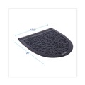 Cleaning & Janitorial Supplies | Boardwalk PSUMP000I006M0021430L1 17.5 in. x 20 in. 2.0 Rubber Urinal Mat - Black (6/Carton) image number 1