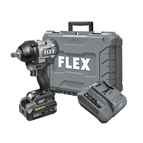 Impact Drivers | FLEX FX1451-1F 24V Stacked Lithium Advantage Brushless 1/2 in. Cordless Mid-Torque Impact Wrench Kit (3.5 Ah) image number 0