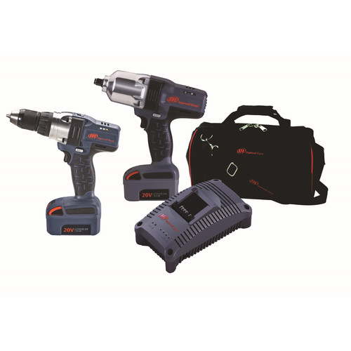 Combo Kits | Ingersoll Rand IQV20-204 20V Cordless Lithium-Ion High Power Drill Driver and Compact Impact Wrench Combo Kit image number 0