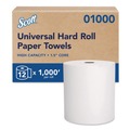 Cleaning & Janitorial Supplies | Scott 01000 8 in. x 1000 ft. 1.5 in. Core 1-Ply Essential High Capacity Hard Roll Towels - White (12 Rolls/Carton) image number 0