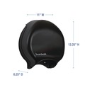 Paper Towels and Napkins | Boardwalk R2000BKBW 11 in. x 6.25 in. x 12.25 in. Single Jumbo Toilet Tissue Dispenser - Black image number 6