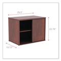 Office Filing Cabinets & Shelves | Alera ALELS593020MC Open Office Desk Series 29.5w x 19.13d x 22.78h Low Storage Cabinet Credenza - Medium Cherry image number 4