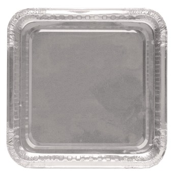 Handi-Foil 7.88 in. x 7.88 in. x 1.31 in. Aluminum 8 in. Square Cake Pan - Silver (500/Carton)