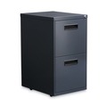  | Alera ALEPAFFCH 14.96 in. x 19.29 in. x 27.75 in. Left or Right 2 Legal Letter-Size File Drawers File Pedestal - Charcoal image number 0
