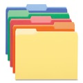 Office Jansan | Universal UNV10506EE Deluxe Colored 1/3-Cut Top Tab Letter Size File Folders - Assorted (100/Box) image number 2