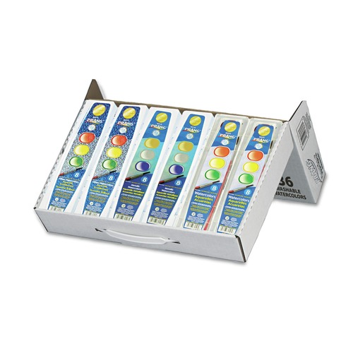 Labor Day Sale! Save $30 off $199! | Prang X80519 Semi-Moist Washable Watercolor Classic, Glitter, and Metallic Master Pack - Assorted (36-Sets) image number 0
