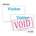 Office Jansan | C-Line 97005 3 in. x 2 in. Time’s Up! Self-Expiring One-Day Visitor Badge - White (100/Box) image number 2