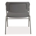 Office & Office Supplies | Iceberg 64127 Rough n Ready 18.5 in. Seat Height Charcoal Seat/Back Silver Base Wide-Format Big and Tall Stack Chair (4/Carton) image number 4