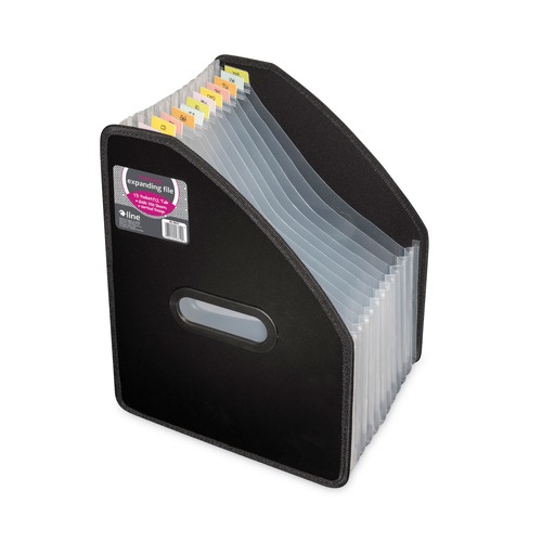 Office Jansan | C-Line 58810 10 in. Expansion 13 Sections 1/12-Cut Tabs Vertical Expanding File - Letter Size, Black image number 0