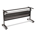  | Alera ALEVA737260BK Valencia 57.88w x 19.75d x 28.5h Flip Training Table Base with Modesty Panel - Black image number 0