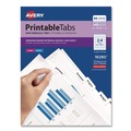 Office Jansan | Avery 16280 1.25 in. Wide 1/5-Cut Printable Plastic Tabs with Repositionable Adhesive - White (96/Pack) image number 0