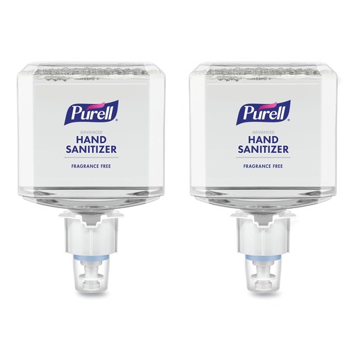 Labor Day Sale! Save $30 off $199! | PURELL 5051-02 1200 ml Refill Fragrance-Free Advanced Hand Sanitizer Gentle and Free Foam for ES4 Dispensers (2/Carton) image number 0