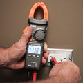 Clamp Meters | Klein Tools CL210 Digital AC Auto-Ranging Cordless Clamp Meter Tester with Thermocouple Probe Kit image number 5