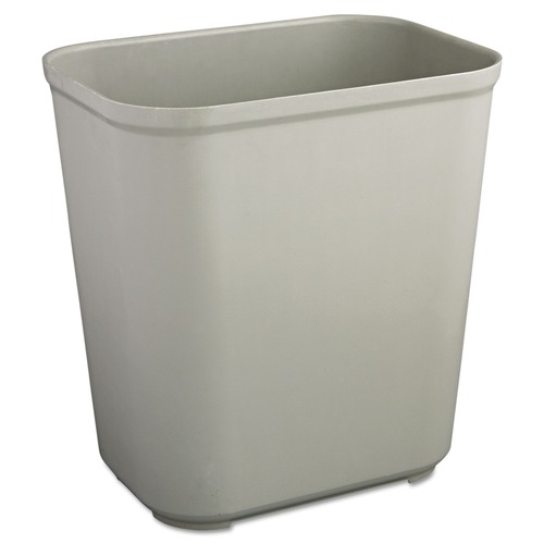 Trash & Waste Bins | Rubbermaid Commercial FG254300GRAY 7 gal. Fiberglass Wastebasket - Gray image number 0