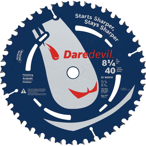 Circular Saw Blades | Bosch DCB840 Daredevil 8-1/4 in. 40 Tooth Fine Finish Circular Saw Blade image number 0