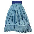 Mops | Impact LF0003 5 in. Headband Microfiber Tube Wet Mops - Large, Blue (12/Carton) image number 1