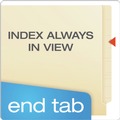  | Pendaflex 62710 Letter Size Straight Tabs SmartShield End Tab File Folders - Manila (75/Box) image number 1