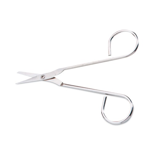 First Aid | First Aid Only FAE-6004 4.5 in. Long Scissors - Straight Nickel Handle image number 0
