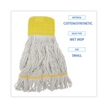 Office Jansan | Boardwalk BWK501WH 5 in. Headband Cotton/Synthetic Super Loop Wet Mop Head - Small, White (12/Carton) image number 4