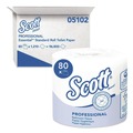 Cleaning & Janitorial Supplies | Scott 05102 Essential Septic-Safe Standard Roll Bathroom Tissue for Business - White (1210 Sheets/Roll, 80 Rolls/Carton) image number 0