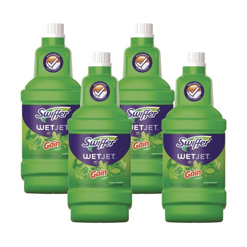 Mops | Swiffer 77809 1.25 L Bottle Original Scent WetJet System Cleaning Solution Refill (4/Carton) image number 0