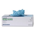 Disposable Gloves | Boardwalk 382XSBXA 9.5 in. Long 5 mil. Thick Powder-Free Disposable Examination Nitrile Gloves - X-Small Blue (100/Box) image number 8