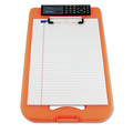 Office Jansan | Saunders 00543 1/2 in. Clip Cap 8-1/2 in. x 12 in. Sheets Hi-Vis Deskmate II with calculator - Orange image number 1