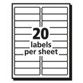  | Avery 05661 Easy Peel 1 in. x 4 in. Mailing Labels with Sure Feed - Matte Clear (20-Piece/Sheet, 50 Sheets/Box) image number 4