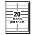 Office Jansan | Avery 05661 1 in. x 4 in. Matte Clear Easy Peel Mailing Labels with Sure Feed Technology for Laser Printers - Clear (20/Sheet, 50 Sheets/Box) image number 4