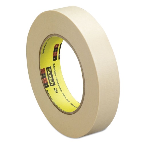 Office & Office Supplies | Scotch 234 18 mm x 55 m 3 in. Core General Purpose Masking Tape - Tan (1-Roll) image number 0