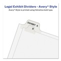 Office Jansan | Avery 11396 11 in. x 8.5 in. 26-Tab Preprinted Legal Exhibit Side 51 to 75 Tab Index Dividers - White (1-Set) image number 3