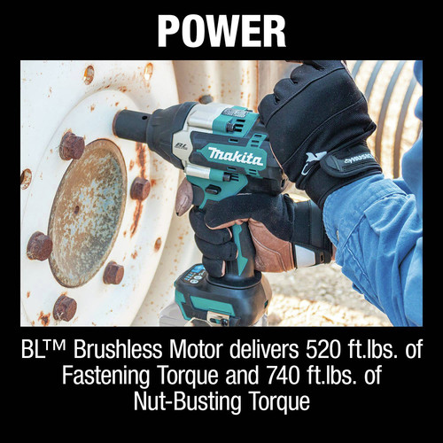 Makita 18V LXT Brushless Lithium Ion 1 2 in. Cordless Square Drive Mid Torque Impact Wrench with Detent Anvil Tool Only