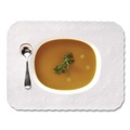 Linen and Table Accessories | Hoffmaster TC8704472 14 in. x 19 in. Anniversary Embossed Scalloped Edge Tray Mat - White (1000/Carton) image number 2