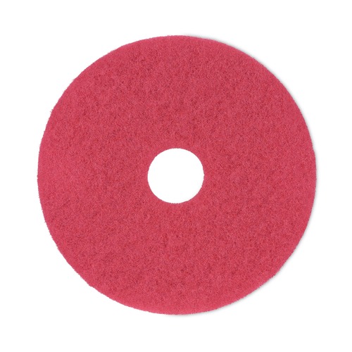 Cleaning & Janitorial Accessories | Boardwalk BWK4016RED 16 in. Buffing Floor Pads - Red (5/Carton) image number 0