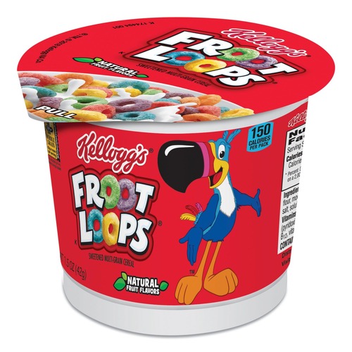  | Kellogg's KEE12465 Froot Loops 1.5 oz. Single-Serve Breakfast Cereal Cups (6/Box) image number 0