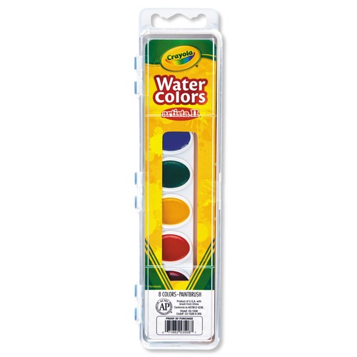 Watercolors | Crayola 531508 Artista II 8-Color Watercolor Set - Assorted Colors image number 0