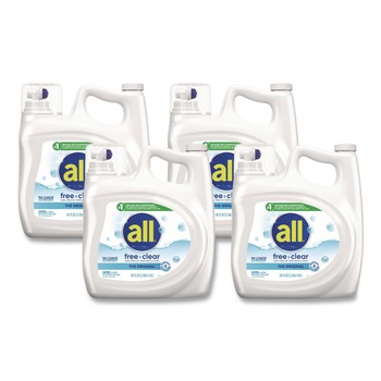 Dial 141 oz Ultra Free Clear Liquid Detergent - Unscented (4/Carton)