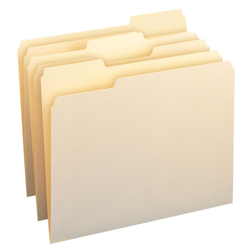  | United Stationers USY-10000 TOP TAB MANILA FILE FOLDERS, 1/3 TAB, LETTER, 11 PT. MANILA, 24/PACK image number 0