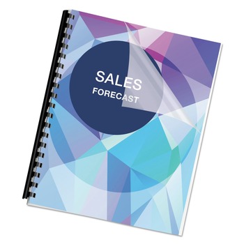 Fellowes Mfg Co. 11 in. x 8.5 in. 7 mil Unpunched PET Ultra Clear Binding Covers - Clear (100/Pack)