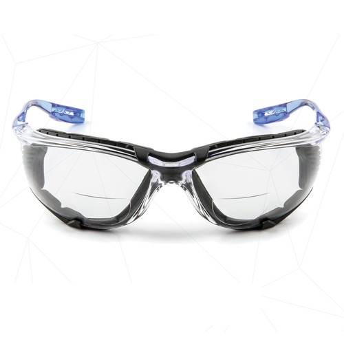 Eye Protection | 3M VC215AF CCS plus1.5 Diopter Strength Protective Eyewear with Foam Gasket - Blue Plastic Frame, Clear Polycarbonate Lens image number 0