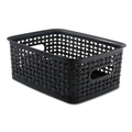 Office Jansan | Advantus 40326 9.88 in. x 7.38 in. x 4 in. Weave Bins - Black (3/Pack) image number 1