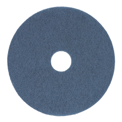 Cleaning & Janitorial Accessories | Boardwalk BWK4013BLU 13 in. Diameter Scrubbing Floor Pads - Blue (5/Carton) image number 0