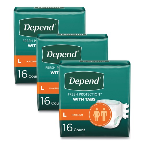 Cleaning Cloths | Kimberly-Clark 35458 35 in. to 49 in. Waist Incontinence Protection with Tabs (3 Packs/Carton) image number 0